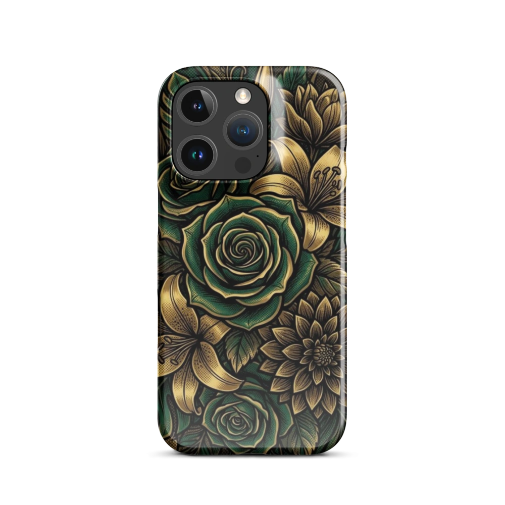 Botanical Halftone Emerald Brass Fusion