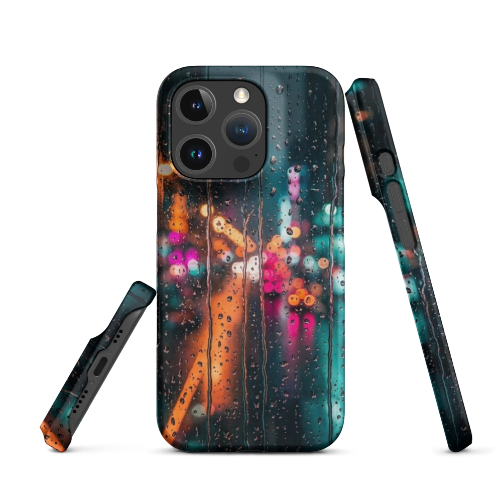 Blurred Urban Rain Windowpane Minimalist