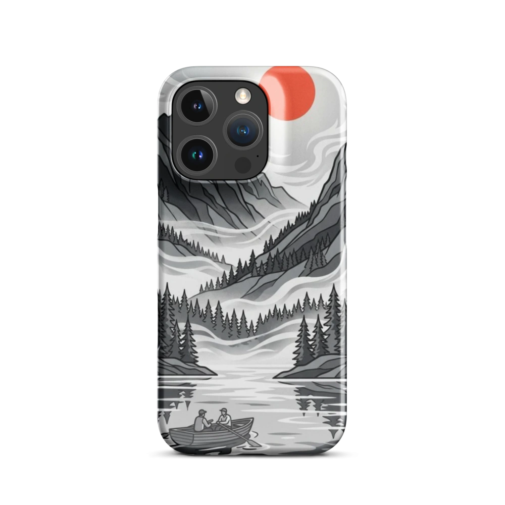 Monochromatic Mountain Mist Red Accent