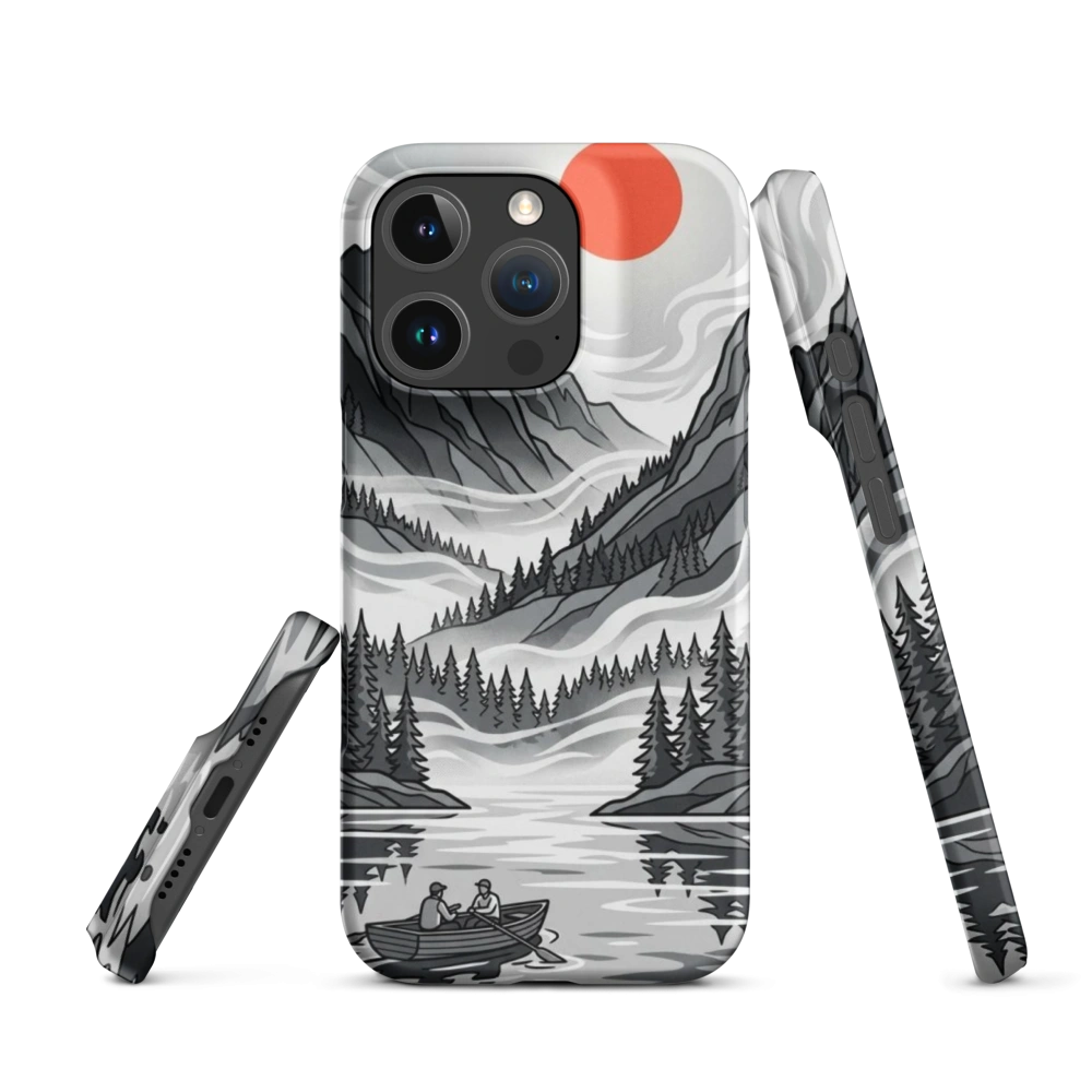 Monochromatic Mountain Mist Red Accent