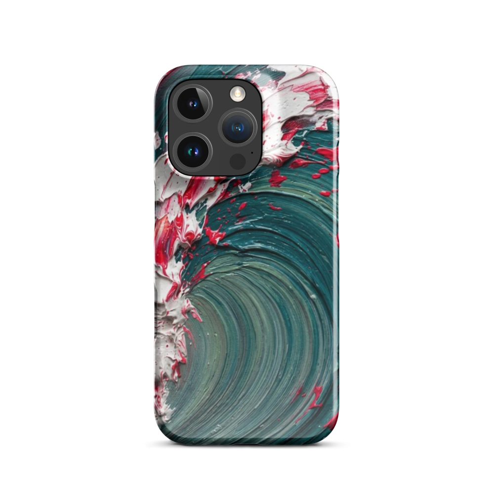 Neon Crimson Ocean Wave Phone Case