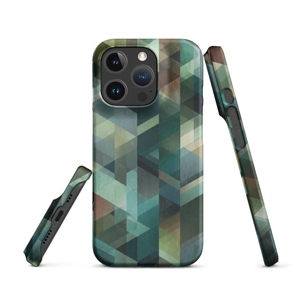 Earthy Geometric Forest Watercolor Phone Case