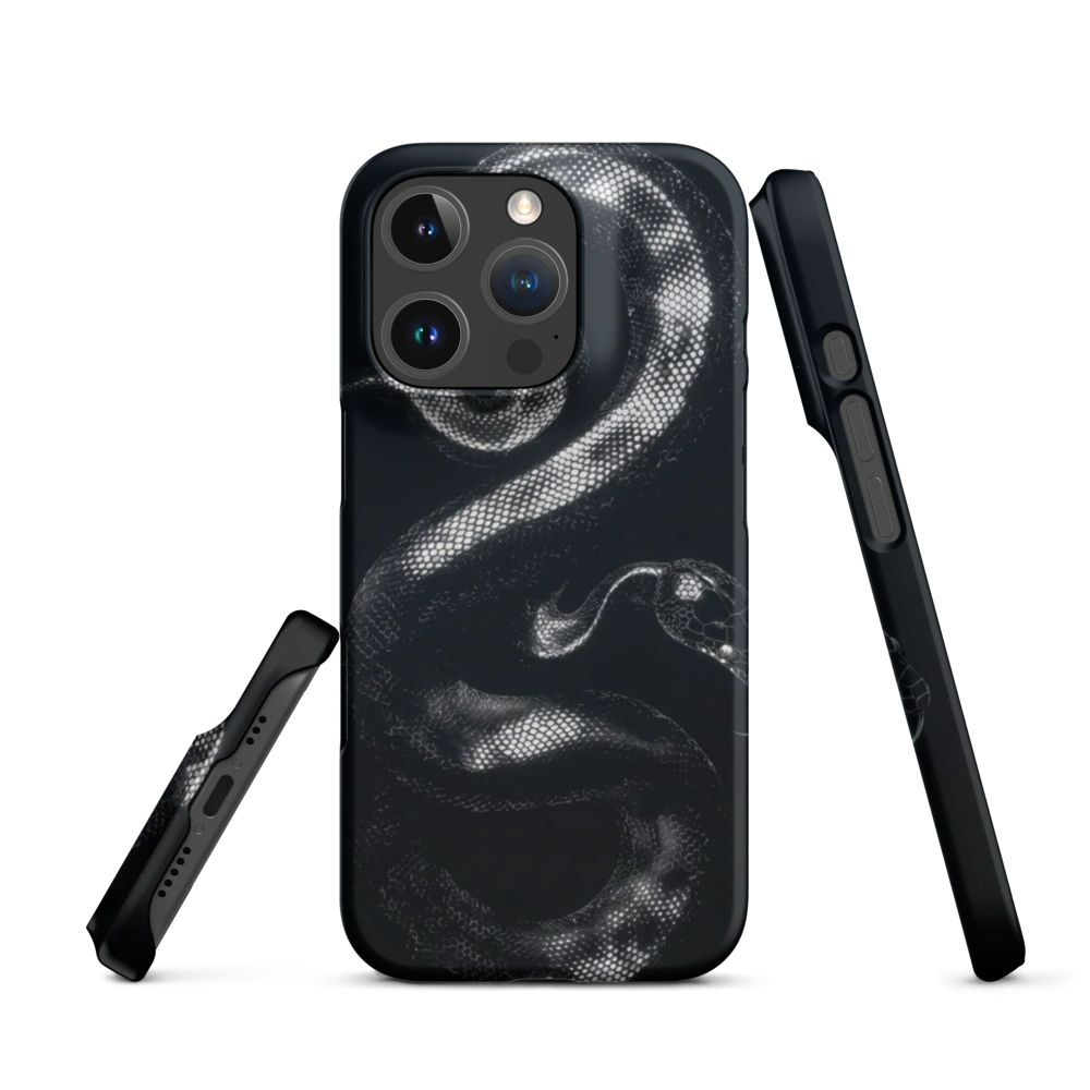 Glowing Geometric Snake Phone Case